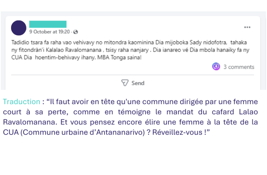 ALERTE : Discours incitant à ne pas voter pour les femmes