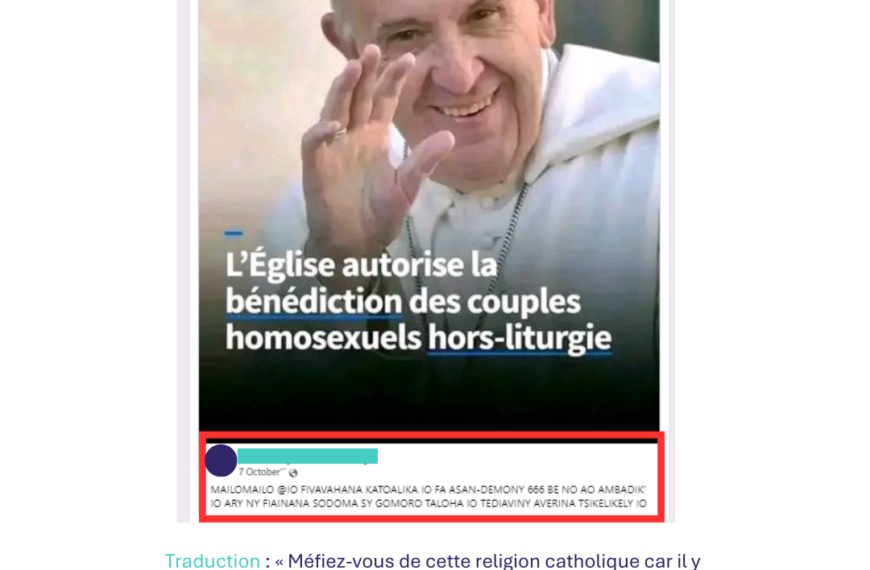 Attaque contre les catholiques et les homosexuels