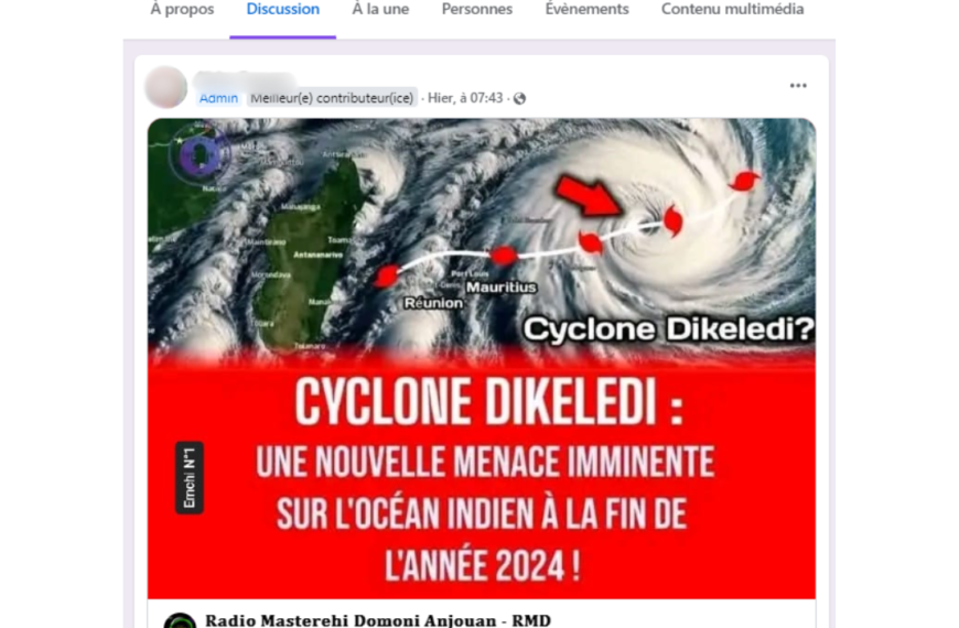 Dikeledi – Une nouvelle menace cyclonique sur l’océan Indien pour la fin de l’année 2024 ? – FAUX