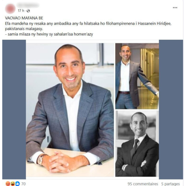 Hassanein Hiridjee candidat à la présidentielle ? Une rumeur recyclée