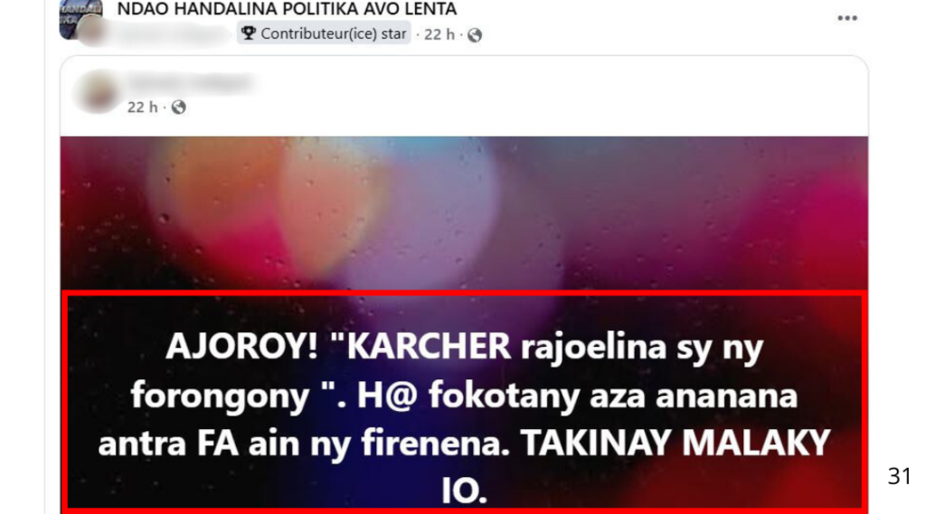 ALERTE: Appel à la violence politique contre Andry Rajoelina et son réseau à l’échelle nationale
