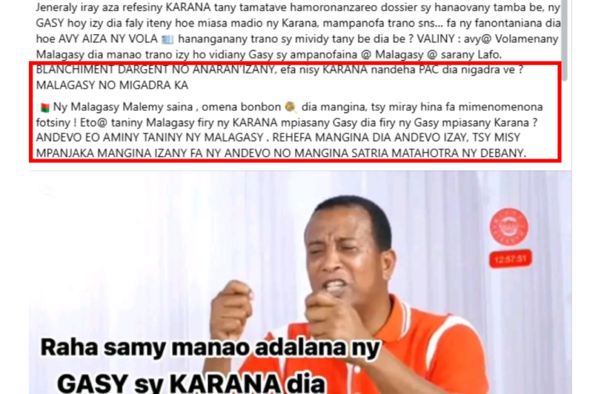 ALERTE: Discours xénophobe et incitation à la violence contre la communauté indo-pakistanaise à Madagascar