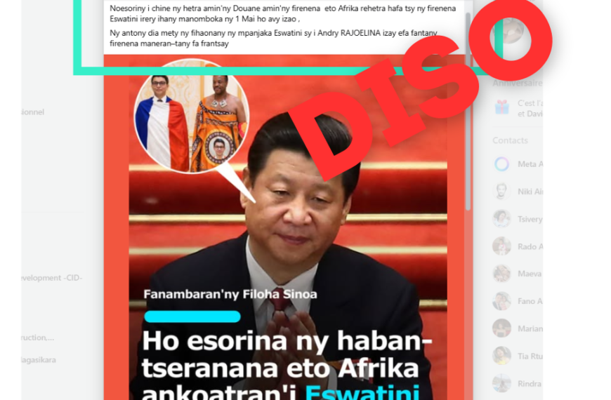 Taxes douanières : Non, l’Eswatini n’est pas “puni” par la Chine à cause d’Andry Rajoelina