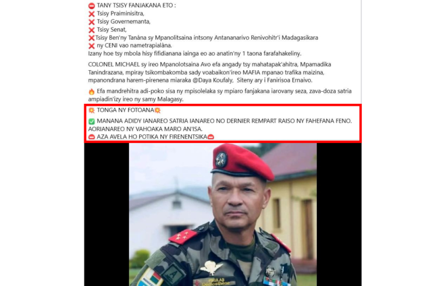 ALERTE: Incitation à la prise de pouvoir militaire et accusations graves contre les autorités nationales