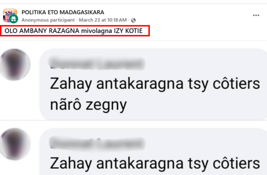 ALERTE : Discours de haine à caractère ethnique et social fondé sur une hiérarchisation des origines