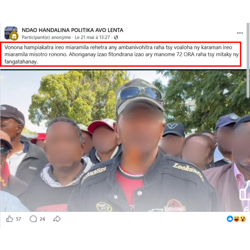 Alerte : Menace de coup d’Etat et incitation à la mobilisation militaire