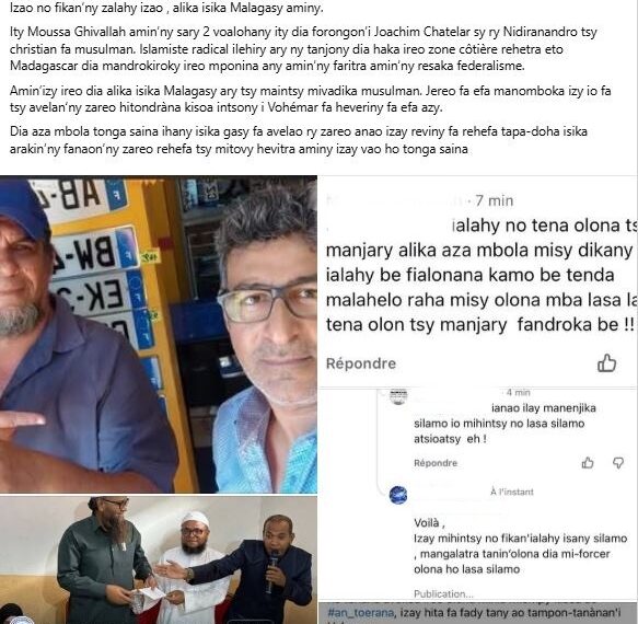 ALERTE: Discours xénophobe et antimusulman appelant à l’expulsion de Comoriens