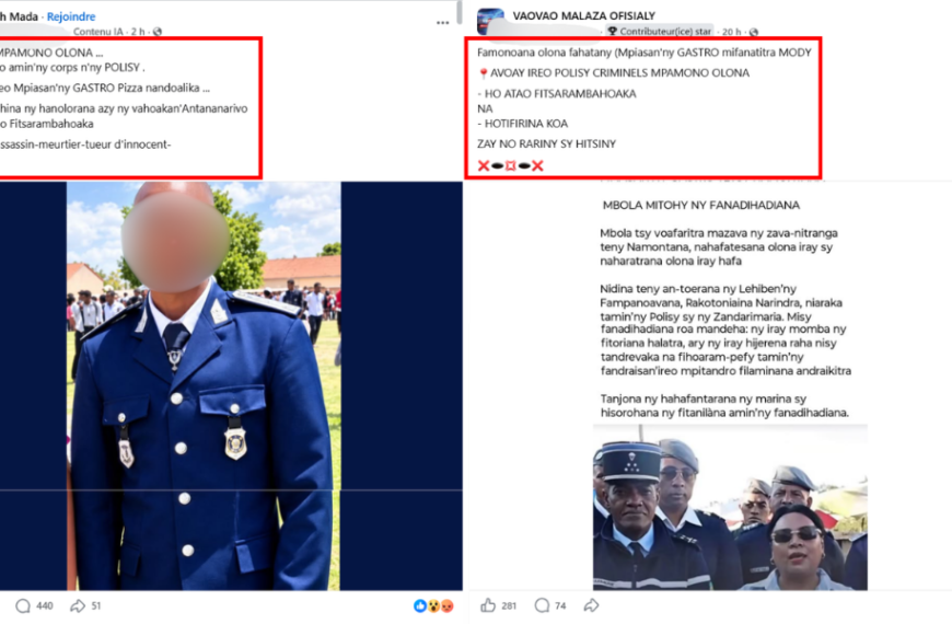 ALERTE : Appel à la violence visant des éléments de la police nationale